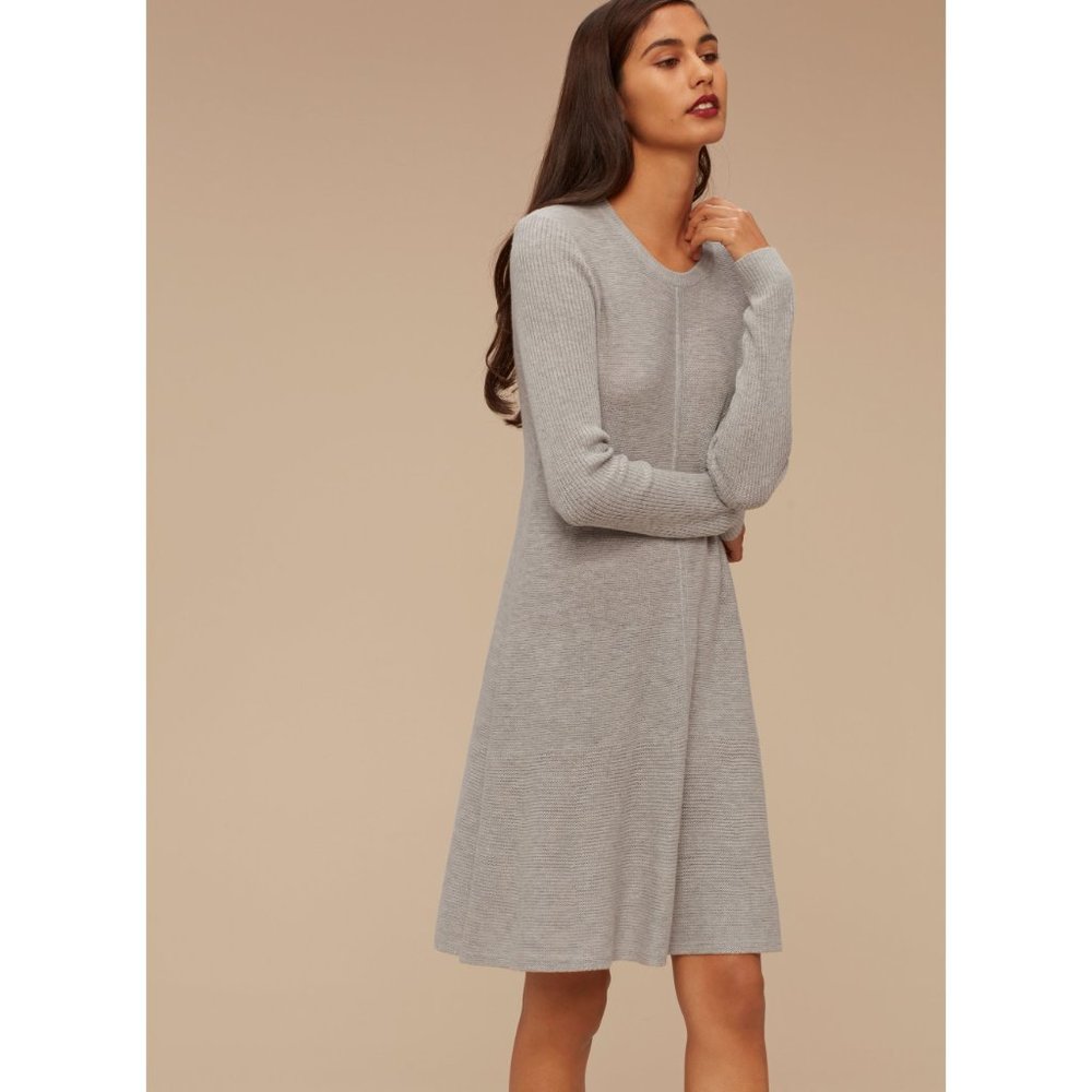 Aritzia BABATON Gray Maloney Sweater Dress sz M Women's - Picture 2 of 15
